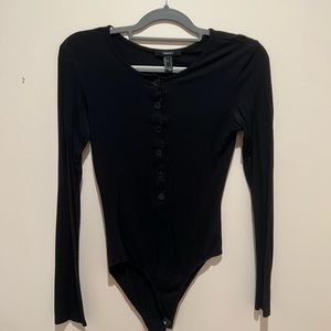 black button bodysuit